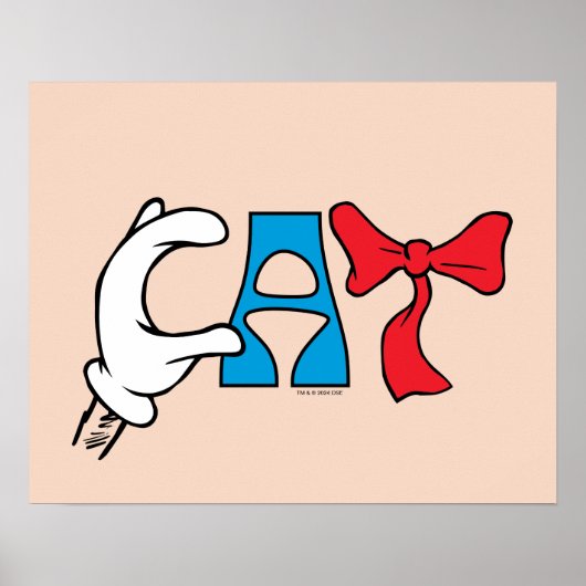 Kat in het Pet | CAT-tekst Poster (Voorkant)