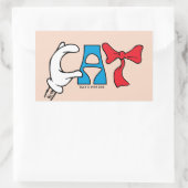 Kat in het Pet | CAT-tekst Rechthoekige Sticker (Tas)