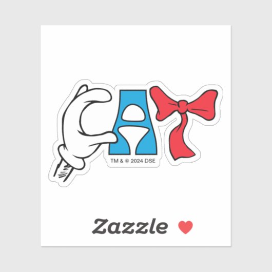 Kat in het Pet | CAT-tekst Sticker (Vel)