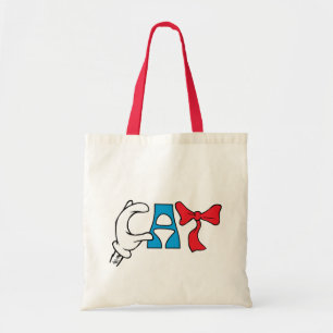Kat in het Pet   CAT-tekst Tote Bag