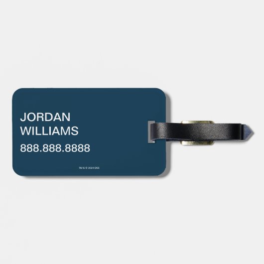 Kat in het Pet | Cat Text Bow-Stropdas Bagagelabel (Achterkant horizontaal)