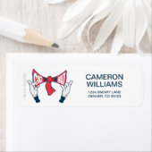 Kat in het Pet | Cat Text Bow-Stropdas Etiket (Insitu)