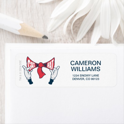 Kat in het Pet | Cat Text Bow-Stropdas Etiket (Insitu)