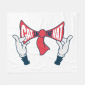 Kat in het Pet | Cat Text Bow-Stropdas Fleece Deken (Voorkant (Horizontaal))