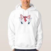 Kat in het Pet | Cat Text Bow-Stropdas Hoodie (Voorkant)