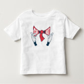 Kat in het Pet | Cat Text Bow-Stropdas Kinder Shirts (Voorkant)