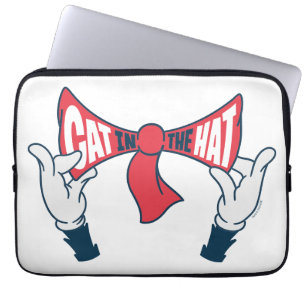 Kat in het Pet Cat Text Bow-Stropdas Laptop Sleeve