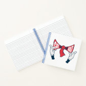 Kat in het Pet | Cat Text Bow-Stropdas Notitieboek (Binnen)