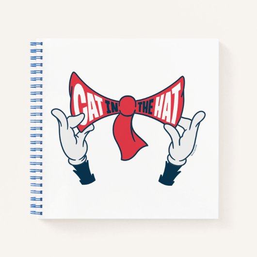 Kat in het Pet | Cat Text Bow-Stropdas Notitieboek (Voorkant)