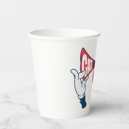 Kat in het Pet | Cat Text Bow-Stropdas Papieren Bekers (Voorkant)