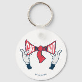 Kat in het Pet | Cat Text Bow-Stropdas Sleutelhanger (Achterkant)