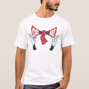 Kat in het Pet   Cat Text Bow-Stropdas T-shirt