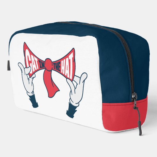 Kat in het Pet | Cat Text Bow-Stropdas Toilettasje (Rechterhoek)