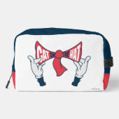 Kat in het Pet | Cat Text Bow-Stropdas Toilettasje (Achterkant)