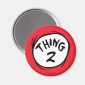 Kat in het Pet |Custom Thing Two Magneet (Voorkant / Achterkant)