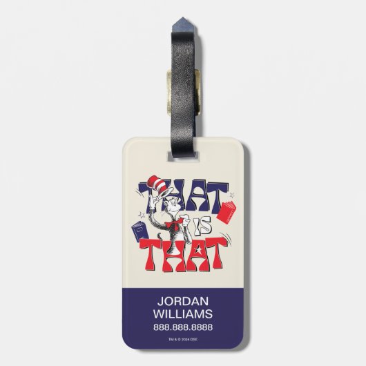 Kat in het Pet | Dat is het Bagagelabel (Achterkant verticaal)