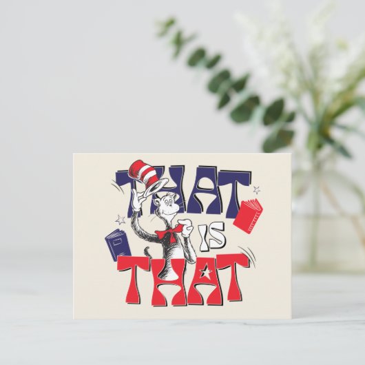 Kat in het Pet | Dat is het Briefkaart (Staand voorkant)