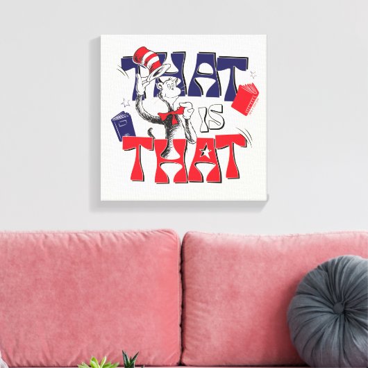 Kat in het Pet | Dat is het Canvas Afdruk (Insitu (Woonkamer))