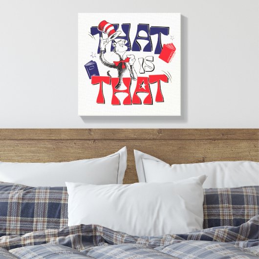 Kat in het Pet | Dat is het Canvas Afdruk (Insitu (Slaapkamer))