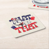 Kat in het Pet | Dat is het Kartonnen Onderzetters (Schuin)