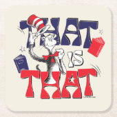 Kat in het Pet | Dat is het Kartonnen Onderzetters (Voorkant)