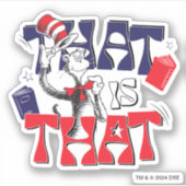 Kat in het Pet | Dat is het Sticker (Voorkant)