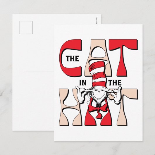 Kat in het Pet | De Gekke kat in het Pet Briefkaart (Voorkant / Achterkant)