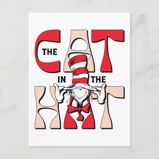 Kat in het Pet | De Gekke kat in het Pet Briefkaart (Voorkant)