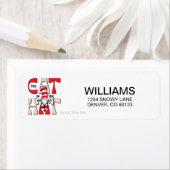 Kat in het Pet | De Gekke kat in het Pet Etiket (Insitu)