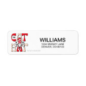 Kat in het Pet | De Gekke kat in het Pet Etiket (Voorkant)