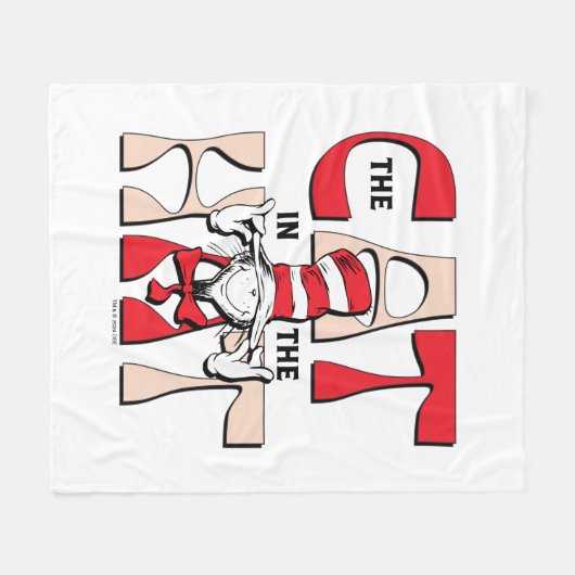 Kat in het Pet | De Gekke kat in het Pet Fleece Deken (Voorkant (Horizontaal))