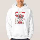 Kat in het Pet | De Gekke kat in het Pet Hoodie (Voorkant)