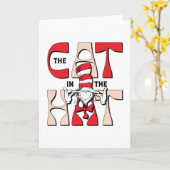 Kat in het Pet | De Gekke kat in het Pet Kaart (Gele Bloem)