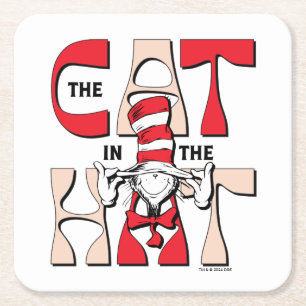 Kat in het Pet De Gekke kat in het Pet Kartonnen Onderzetters