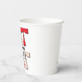 Kat in het Pet | De Gekke kat in het Pet Papieren Bekers (Achterkant)