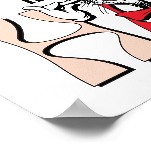 Kat in het Pet | De Gekke kat in het Pet Poster (Hoek)