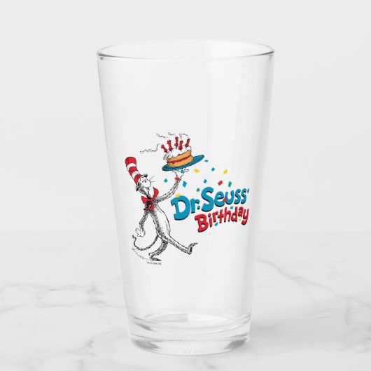 Kat in het Pet | De verjaardag van Dr. Seuss Glas (Voorkant)