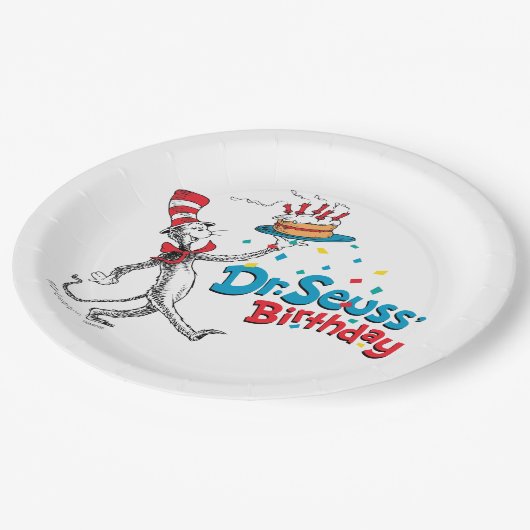 Kat in het Pet | De verjaardag van Dr. Seuss Papieren Bordje (Gekanteld)
