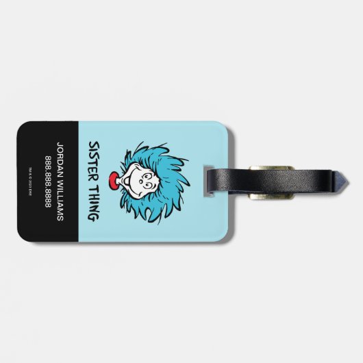 Kat in het Pet Ding Een Ding Twee - Zuster Ding Bagagelabel (Achterkant horizontaal)