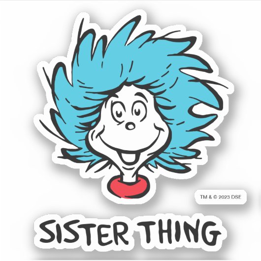 Kat in het Pet Ding Een Ding Twee - Zuster Ding Sticker (Voorkant)