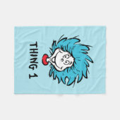 Kat in het Pet | Ding één Fleece Deken (Voorkant (Horizontaal))