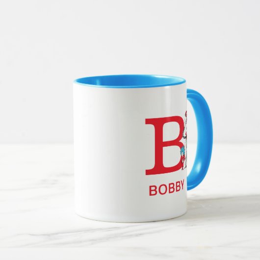 Kat in het Pet, ding een naam & monogram b Mok (Voorkant rechts)