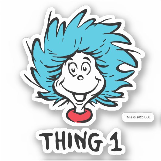 Kat in het Pet | Ding één Sticker (Voorkant)