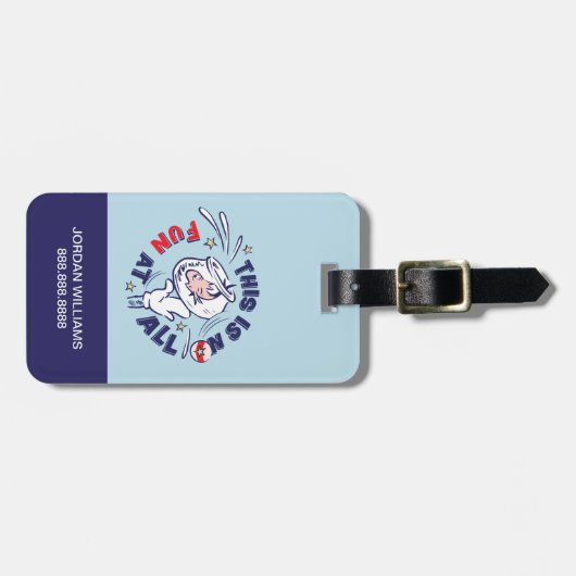 Kat in het Pet | Dit is helemaal niet leuk Bagagelabel (Voorkant horizontaal)