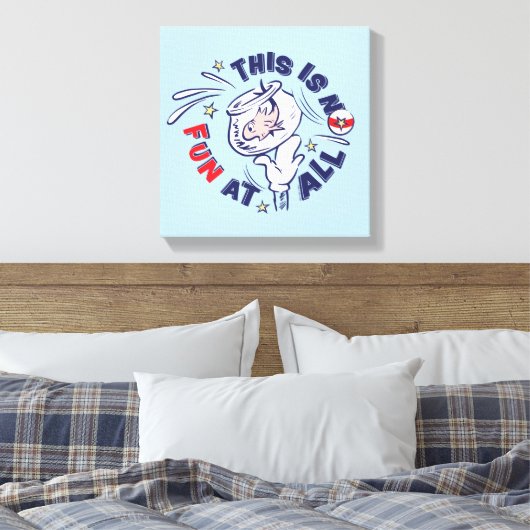 Kat in het Pet | Dit is helemaal niet leuk Canvas Afdruk (Insitu (Slaapkamer))