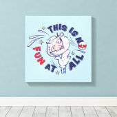 Kat in het Pet | Dit is helemaal niet leuk Canvas Afdruk (Insitu (Houten vloer))