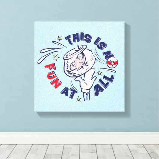 Kat in het Pet | Dit is helemaal niet leuk Canvas Afdruk (Insitu (Houten vloer))