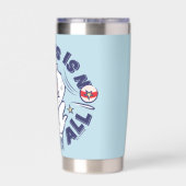 Kat in het Pet | Dit is helemaal niet leuk Geïsoleerde Drinkbeker (Achterkant)