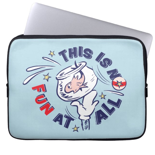 Kat in het Pet | Dit is helemaal niet leuk Laptop Sleeve (Voorkant)