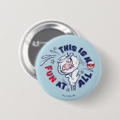 Kat in het Pet | Dit is helemaal niet leuk Ronde Button 5,7 Cm (Voorkant /achterkant)